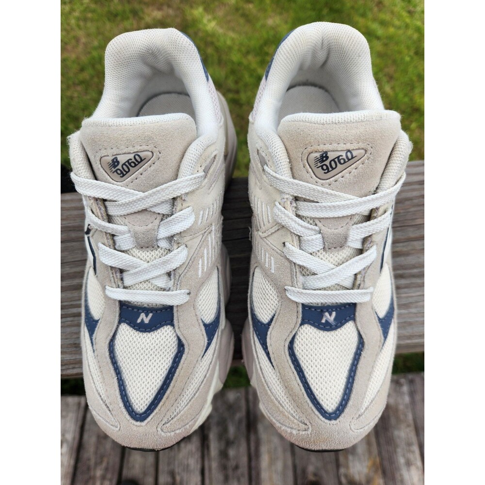 New Balance 9060 Little Kids' Lace Leather Beige Cream Sneakers Shoes Size 2 - Picture 6 of 15